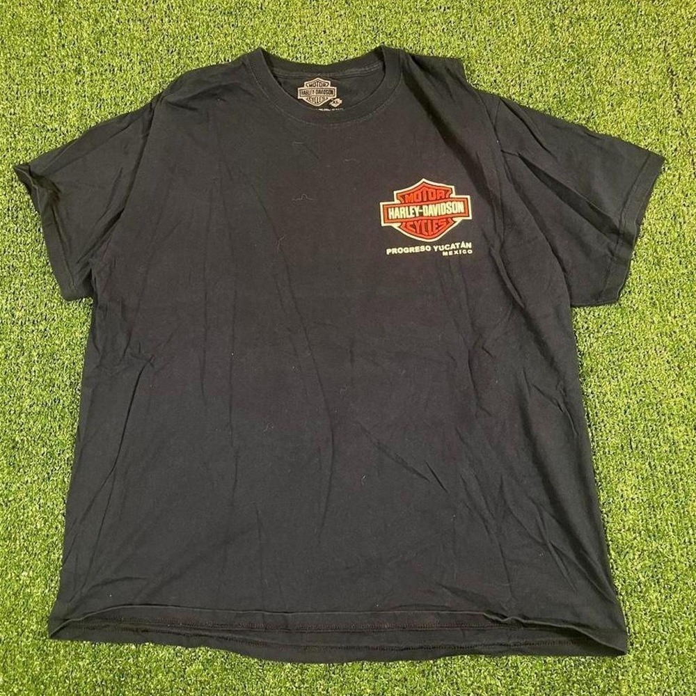Harley-Davidson Progreso Yucatan Mexico Graphic T-Shirt Mens XL Black Skull Tee